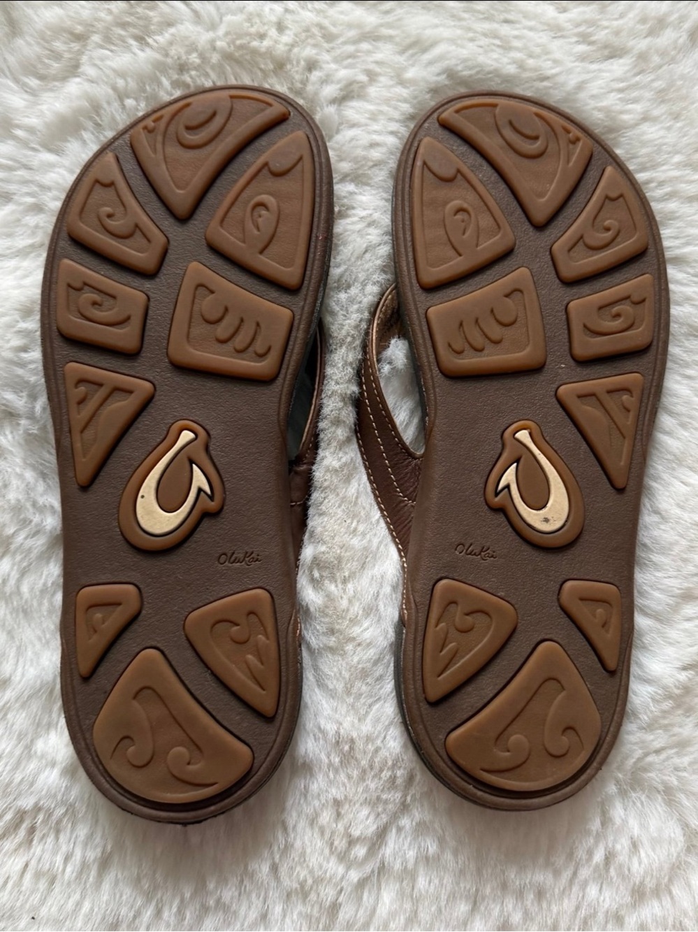 OluKai Kumu Brown Leather Flip-Flop Sandals Women’s Size US 7 EU 37 - Picture 4 of 12